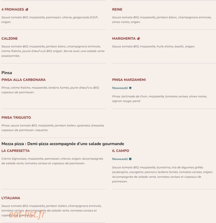 Signorizza — carte page 2