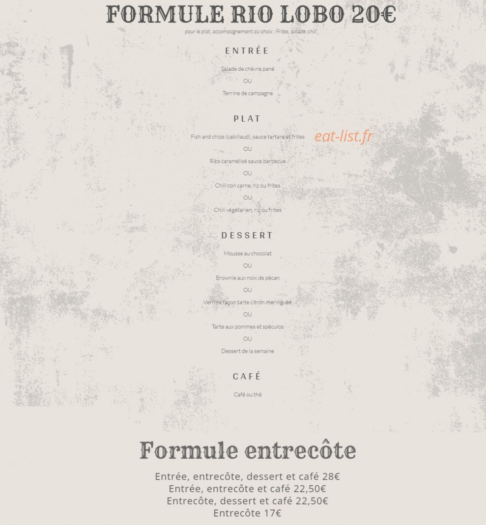 Tatanka Saloon — carte page 3