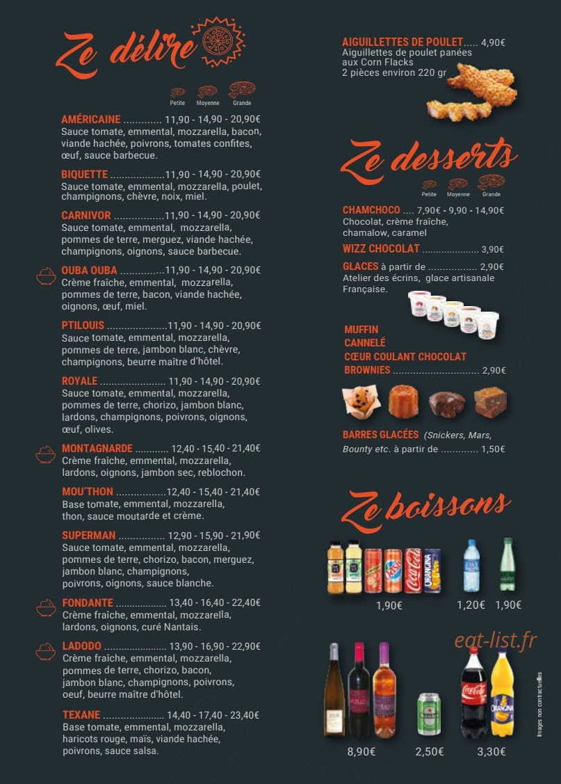 Ze Pizza — carte page 2