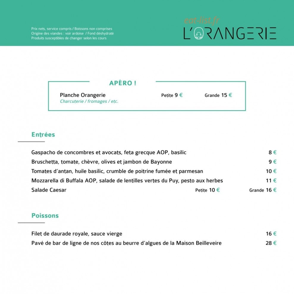 L'orangerie — carte page 2