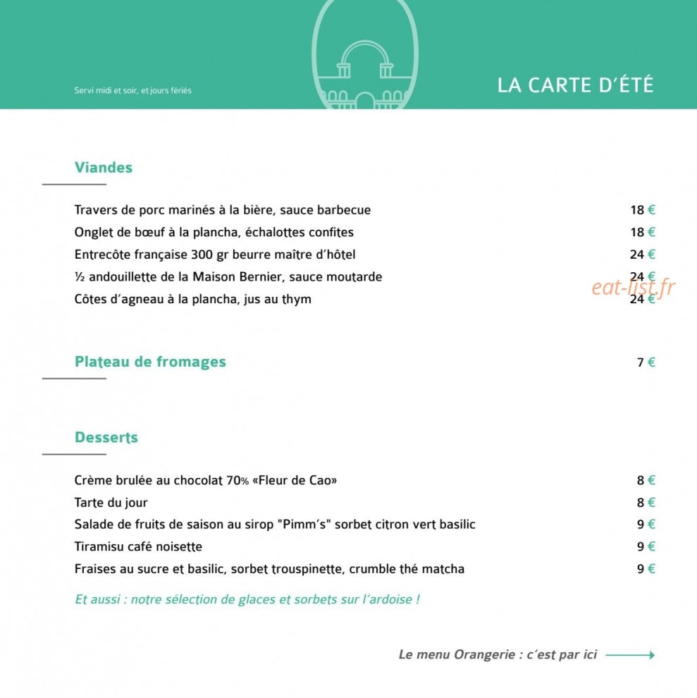 L'orangerie — carte page 3