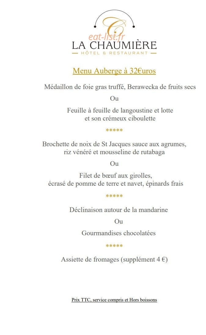 La Chaumière — carte page 3