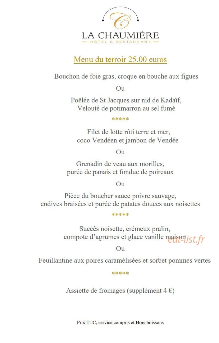 La Chaumière — carte page 2