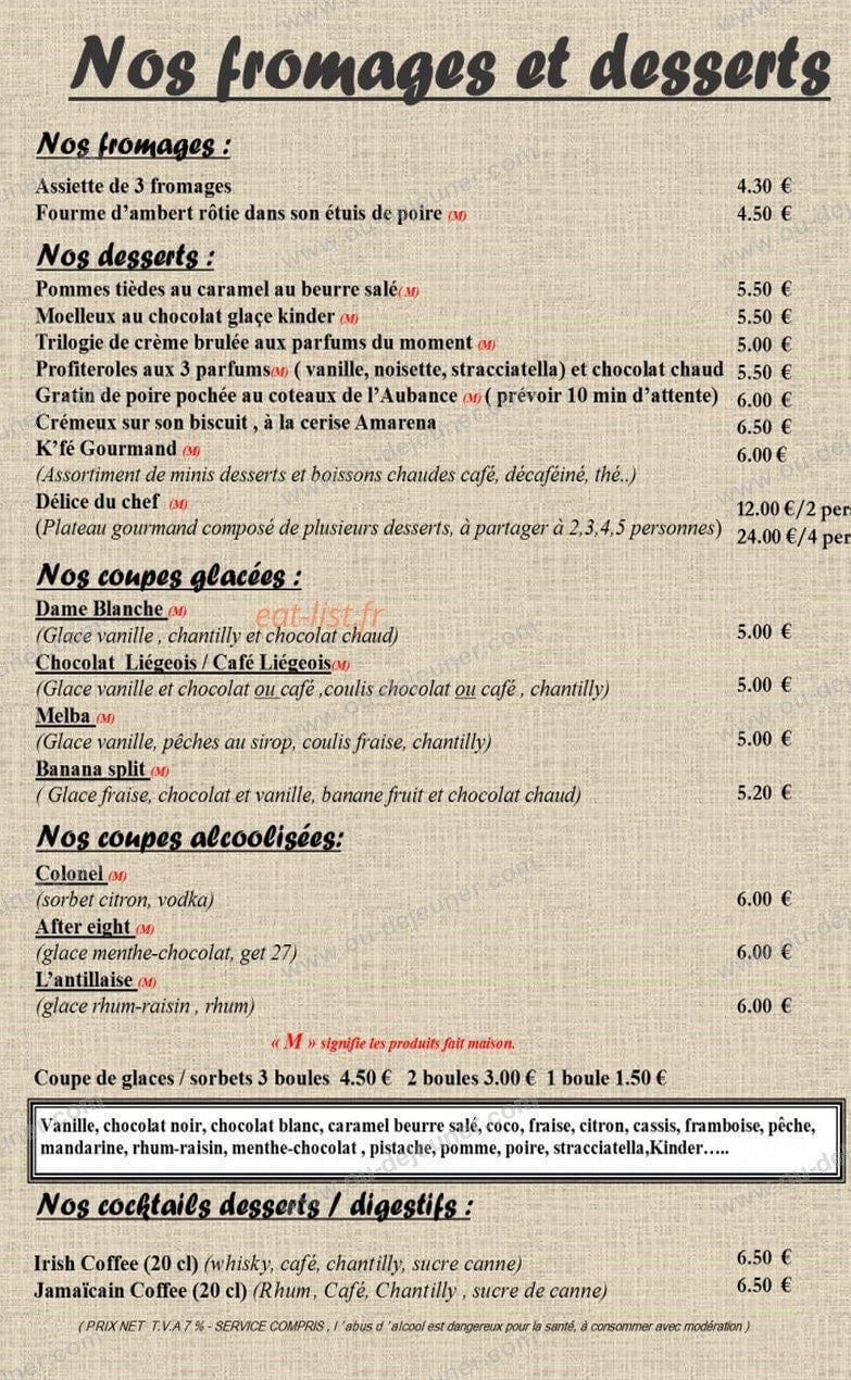 La Muse Gueule — carte page 4