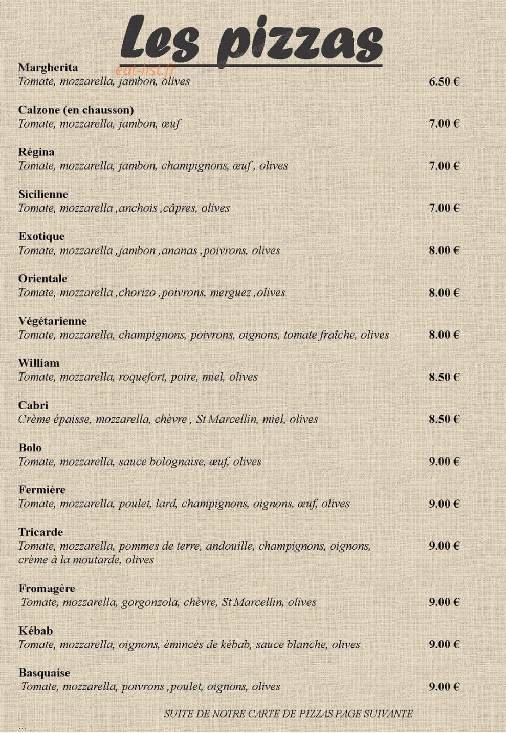 La Muse Gueule — carte page 5