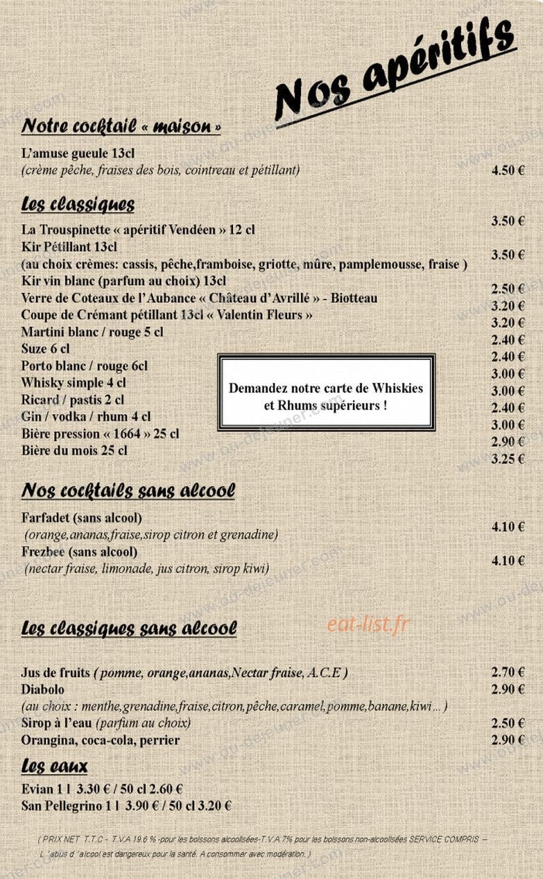 La Muse Gueule — carte page 1