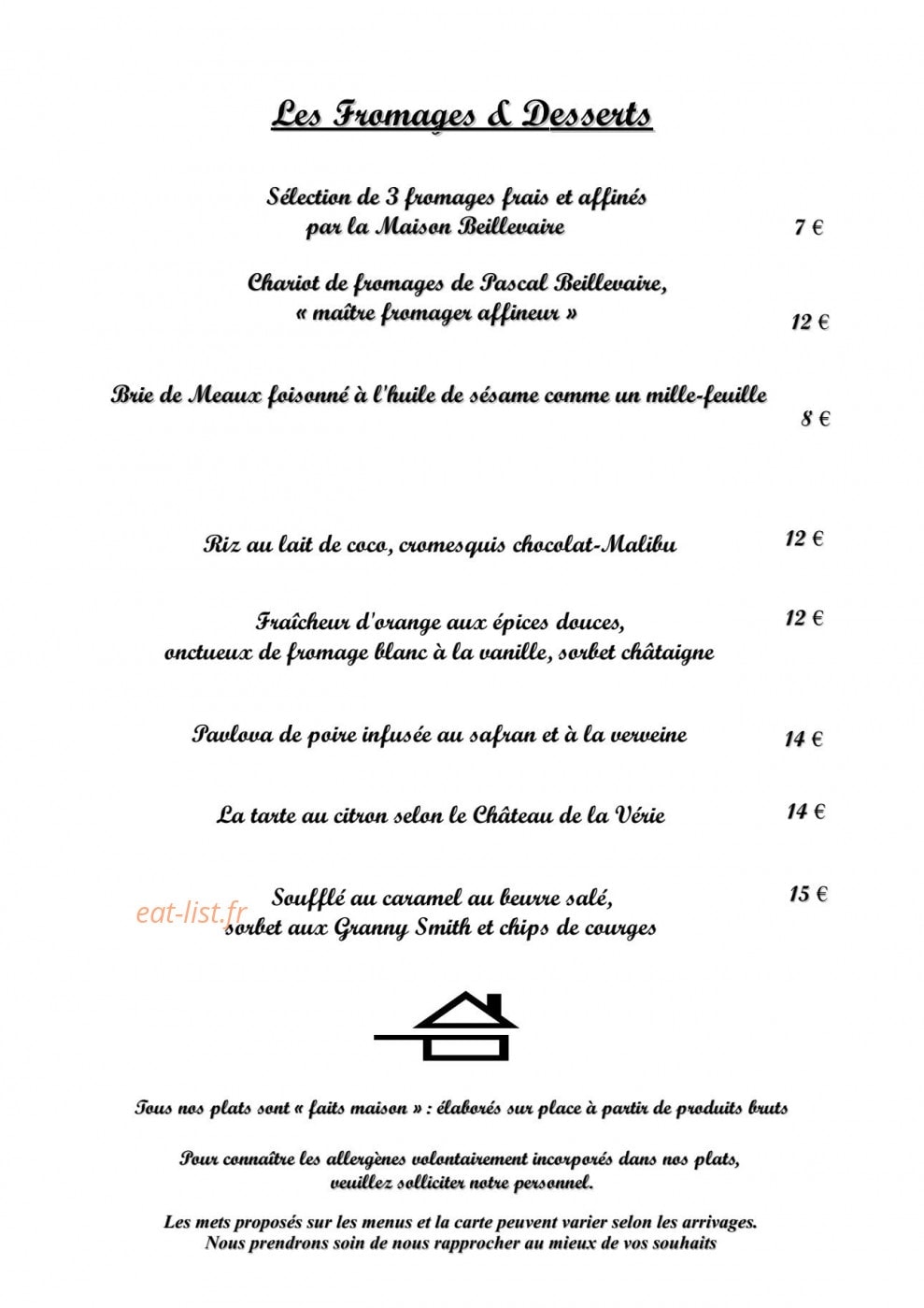 Château de la Verie — carte page 7