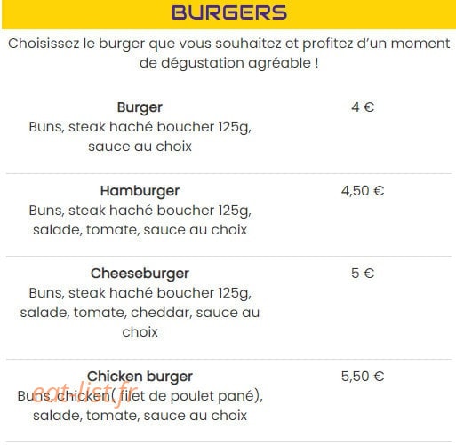 Eat Station — carte page 2