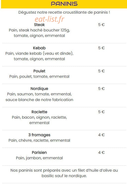Eat Station — carte page 3