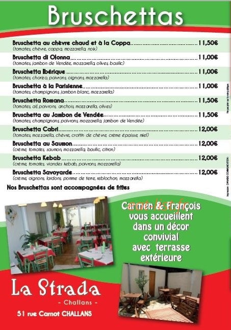 La Strada — carte page 4