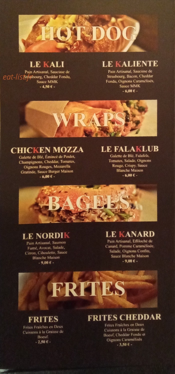 Le Klub — carte page 1