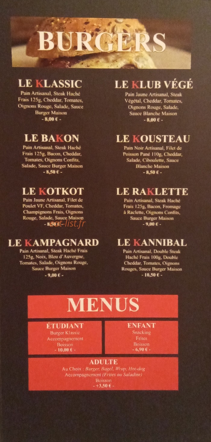 Le Klub — carte page 2