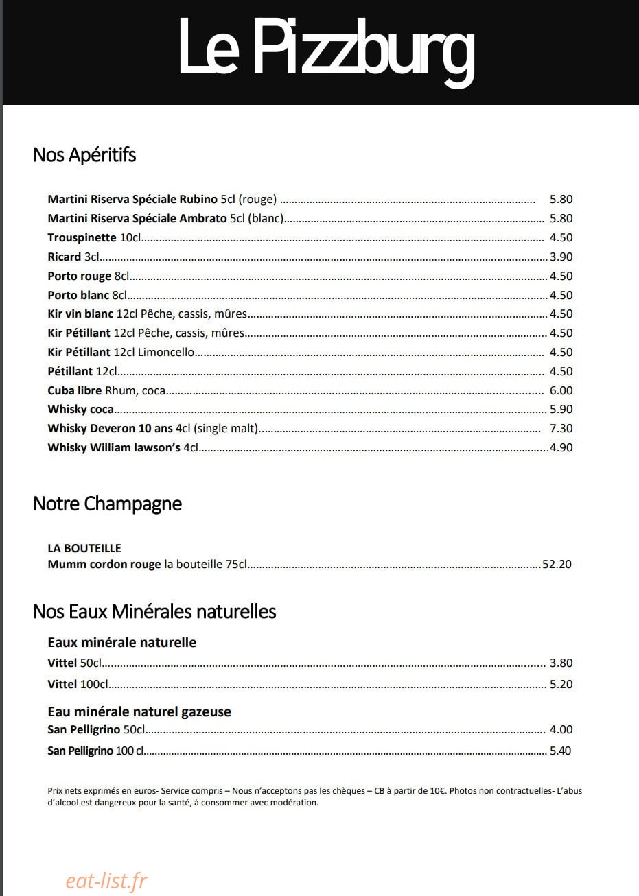 Le Pizzburg — carte page 3