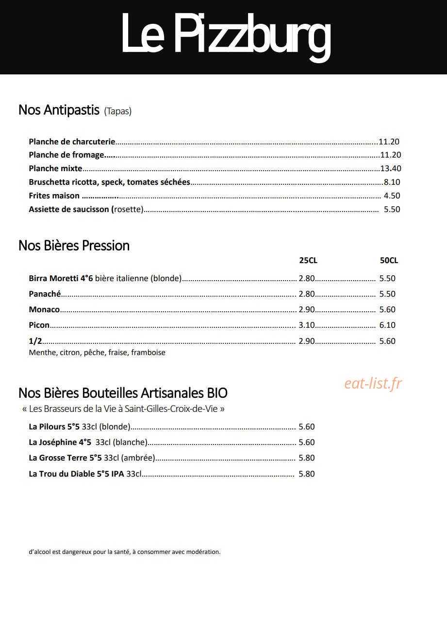 Le Pizzburg — carte page 4