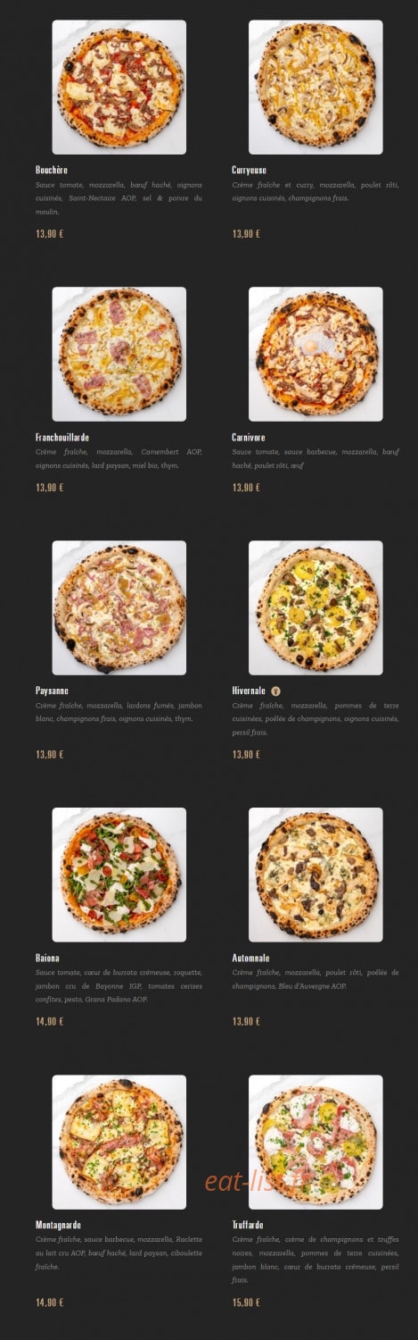 Pizza Cosy — carte page 2