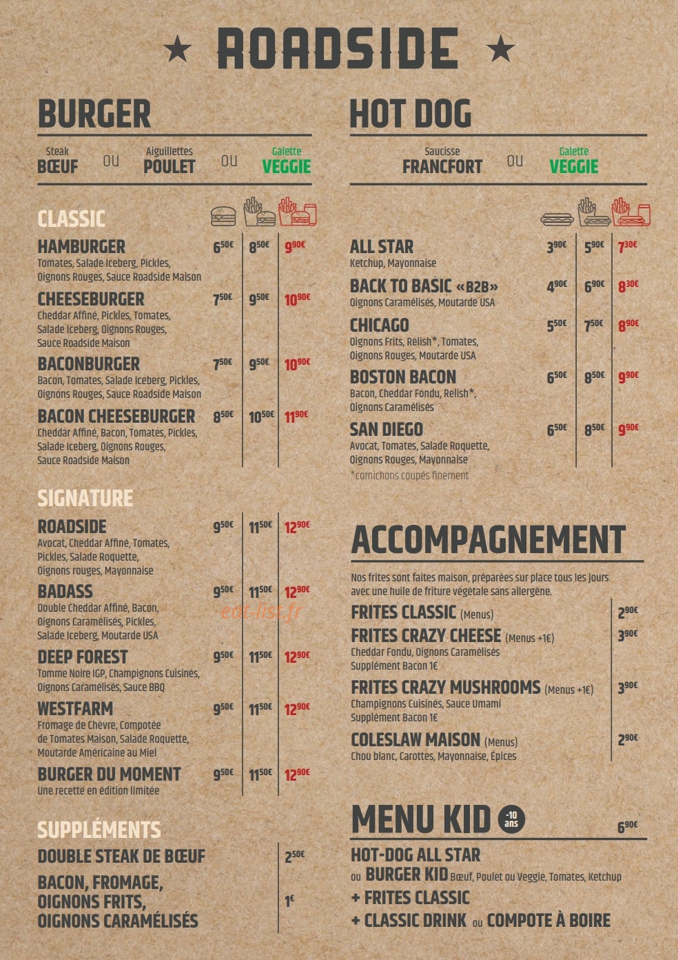 Roadside — carte page 1