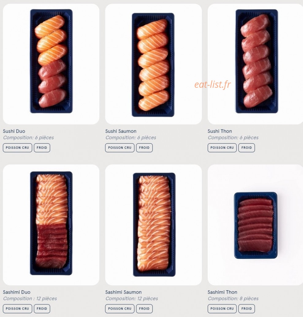 Sushi Daily — carte page 1