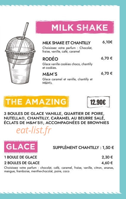 Twist Diner Café — carte page 14