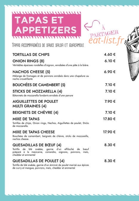 Twist Diner Café — carte page 9