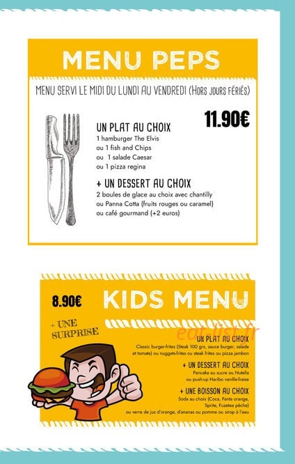 Twist Diner Café — carte page 8