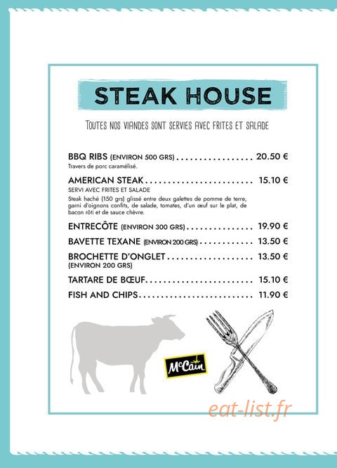 Twist Diner Café — carte page 6