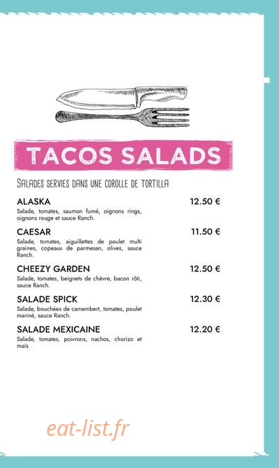 Twist Diner Café — carte page 11