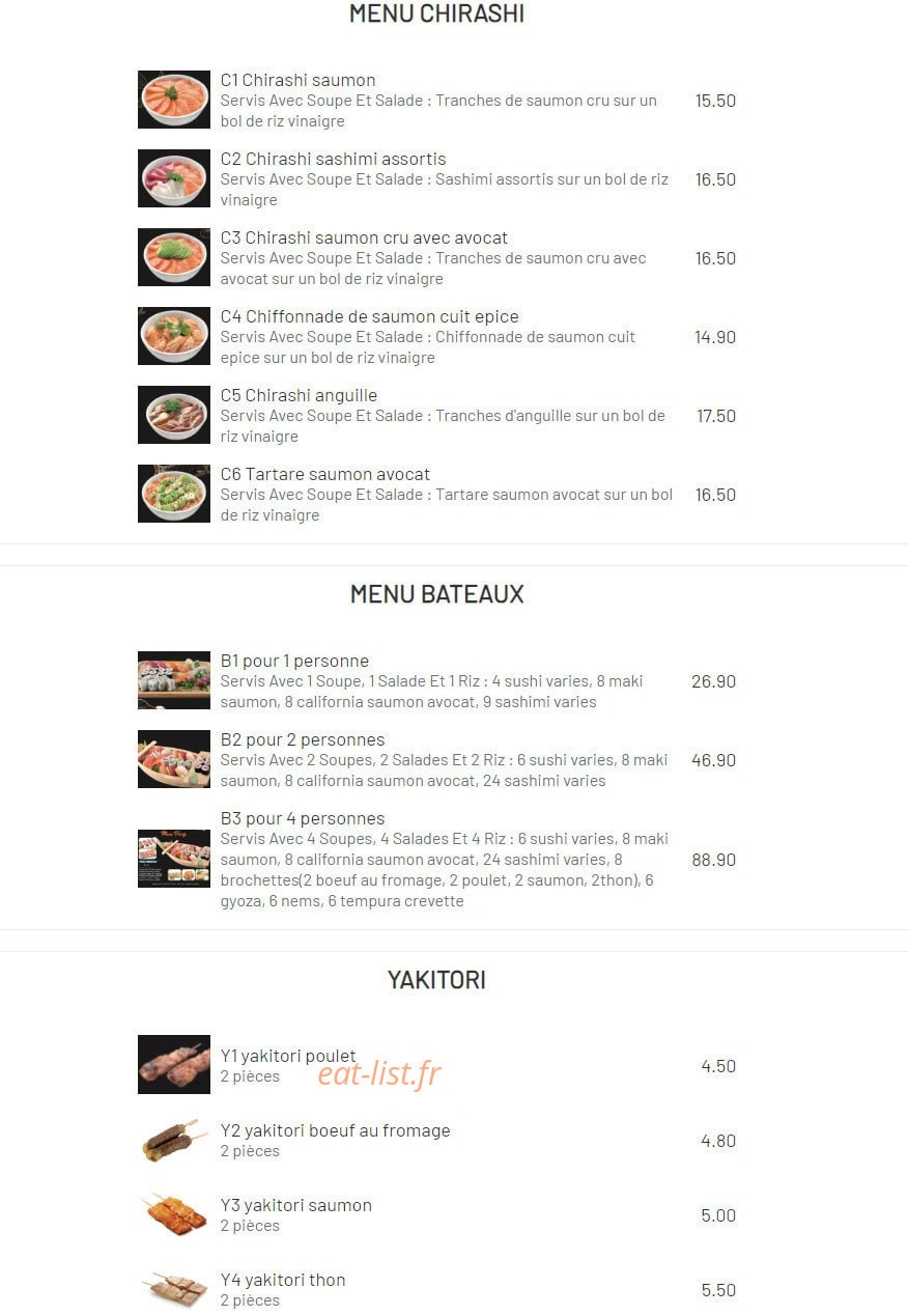 Yuki Sushi — carte page 5
