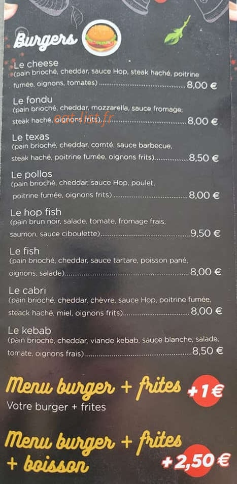 Hop'ti gourmand — carte page 2