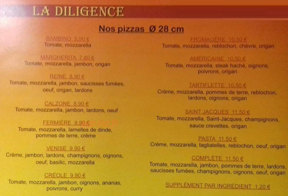 La Diligence — carte page 1