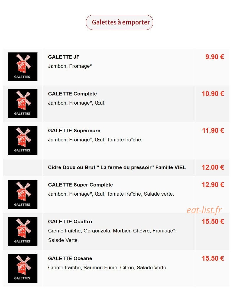 Au Moulin Rouge — carte page 4