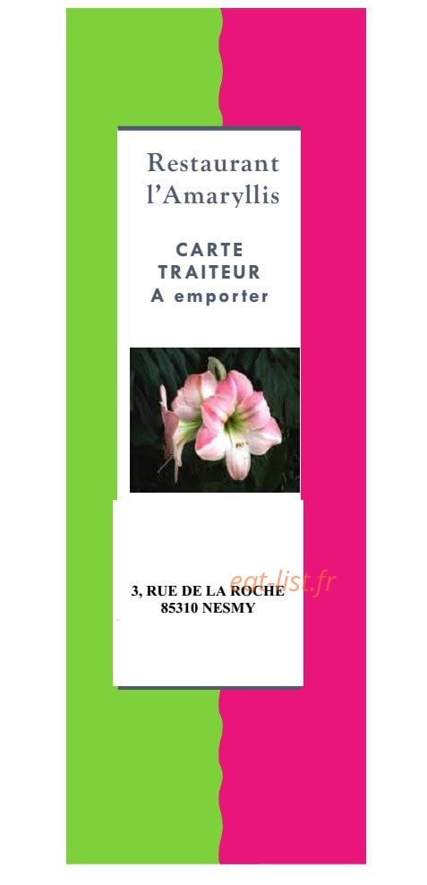 L'Amaryllis — carte page 1