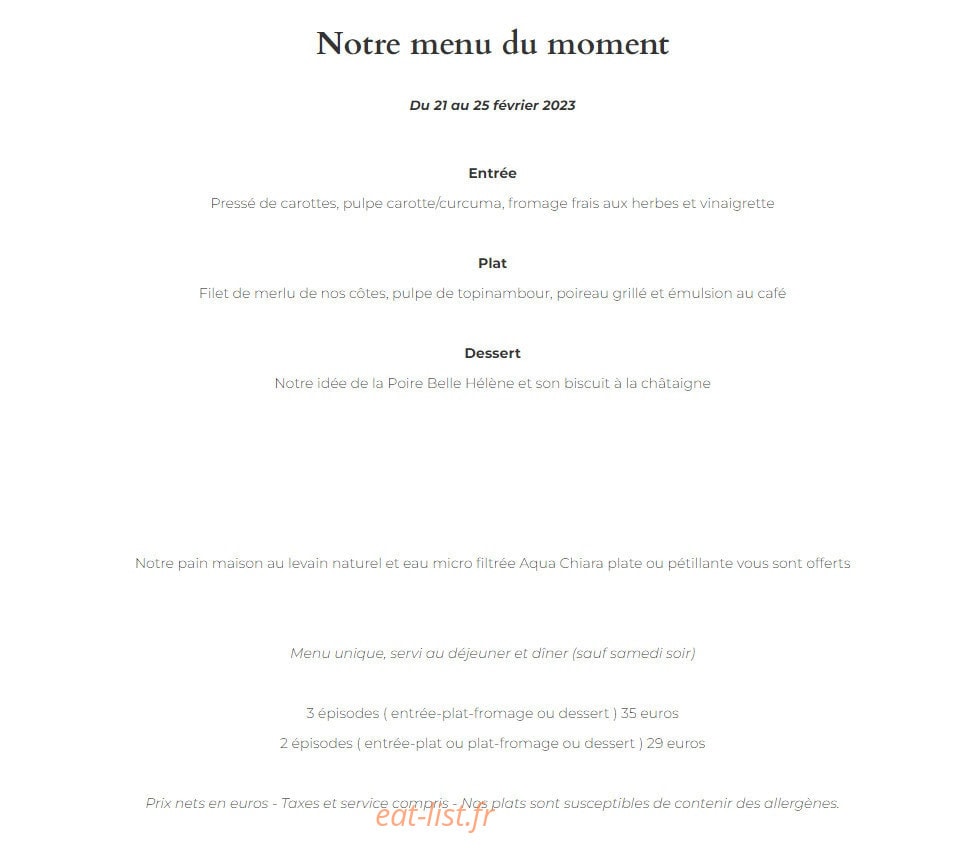 Maison Desamy — carte page 2