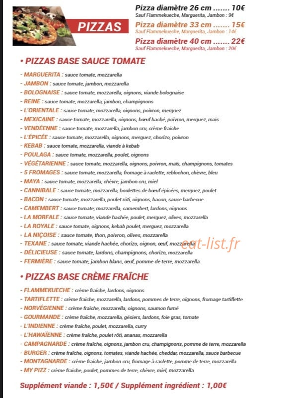 My pizz 85 — carte page 2