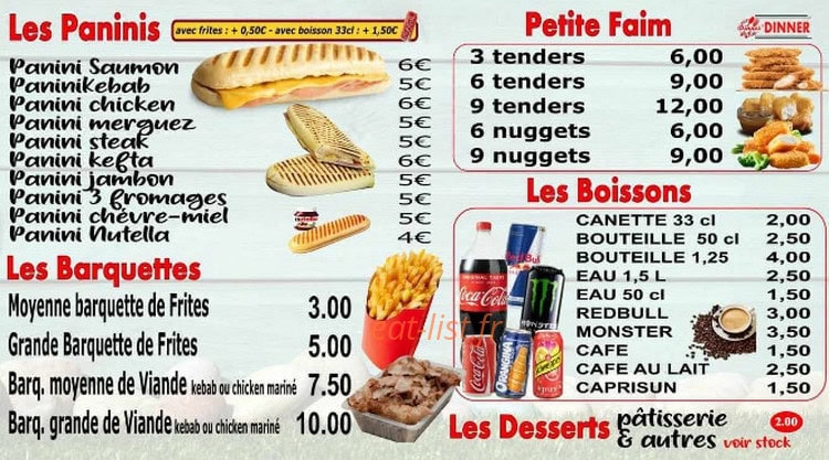 O'dinner — carte page 4