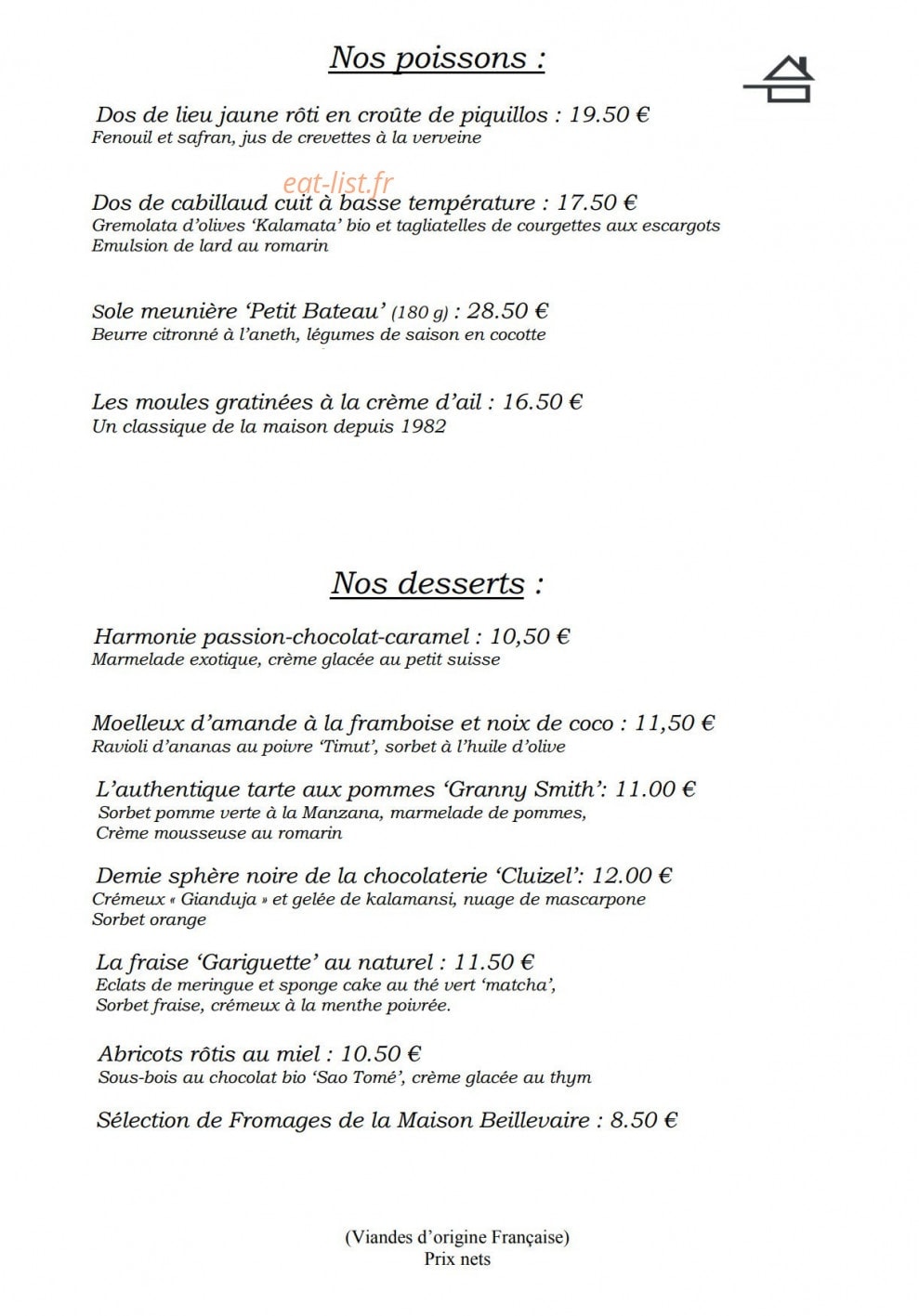 Fleur de Sel — carte page 6