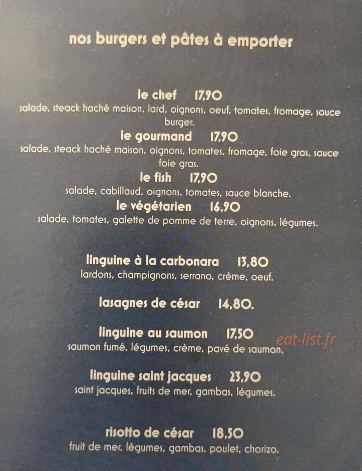 L'Auberge de César — carte page 3