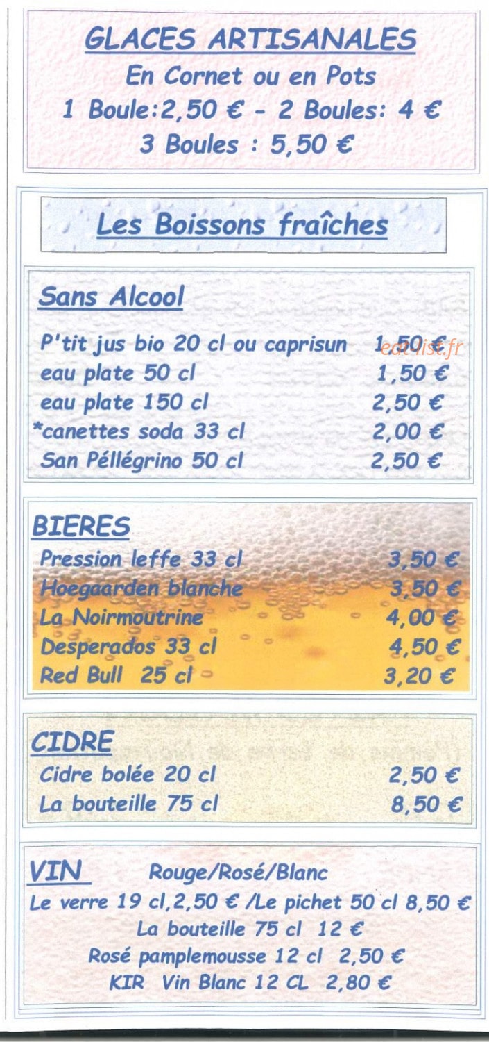 La P'tite Cuisine — carte page 6