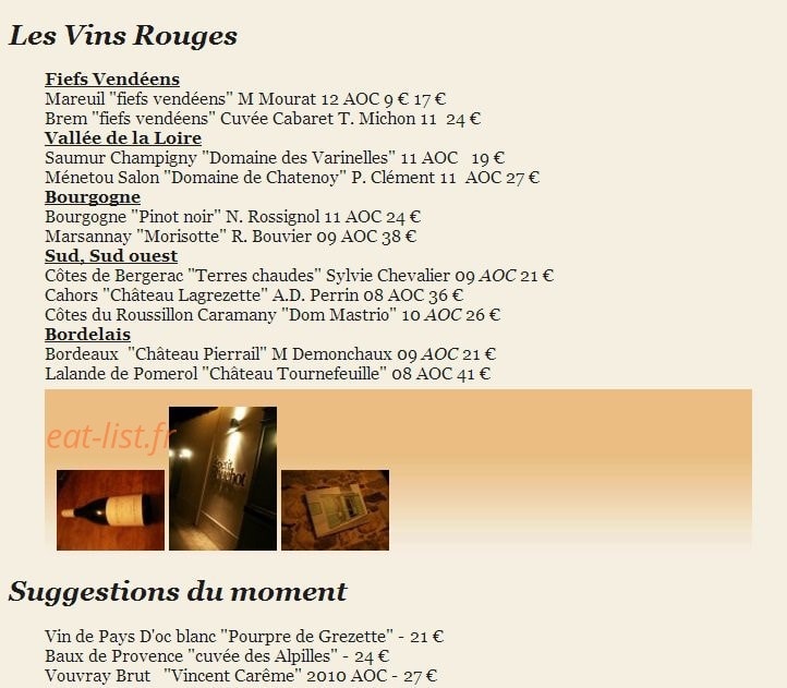Le petit bouchot — carte page 2