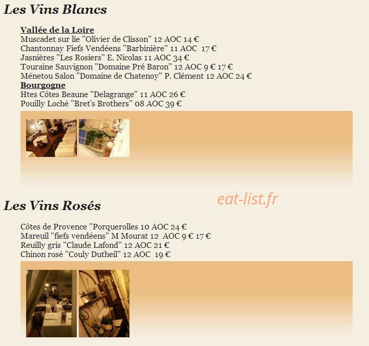 Le petit bouchot — carte page 1