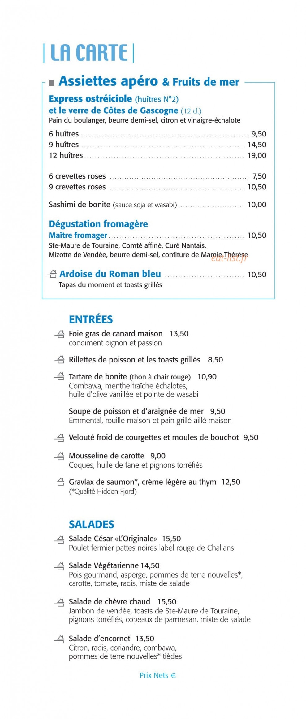 Le Roman Bleu — carte page 2