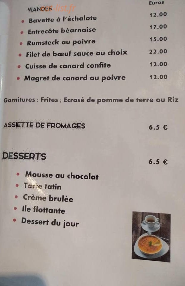 Le Mesclun — carte page 2