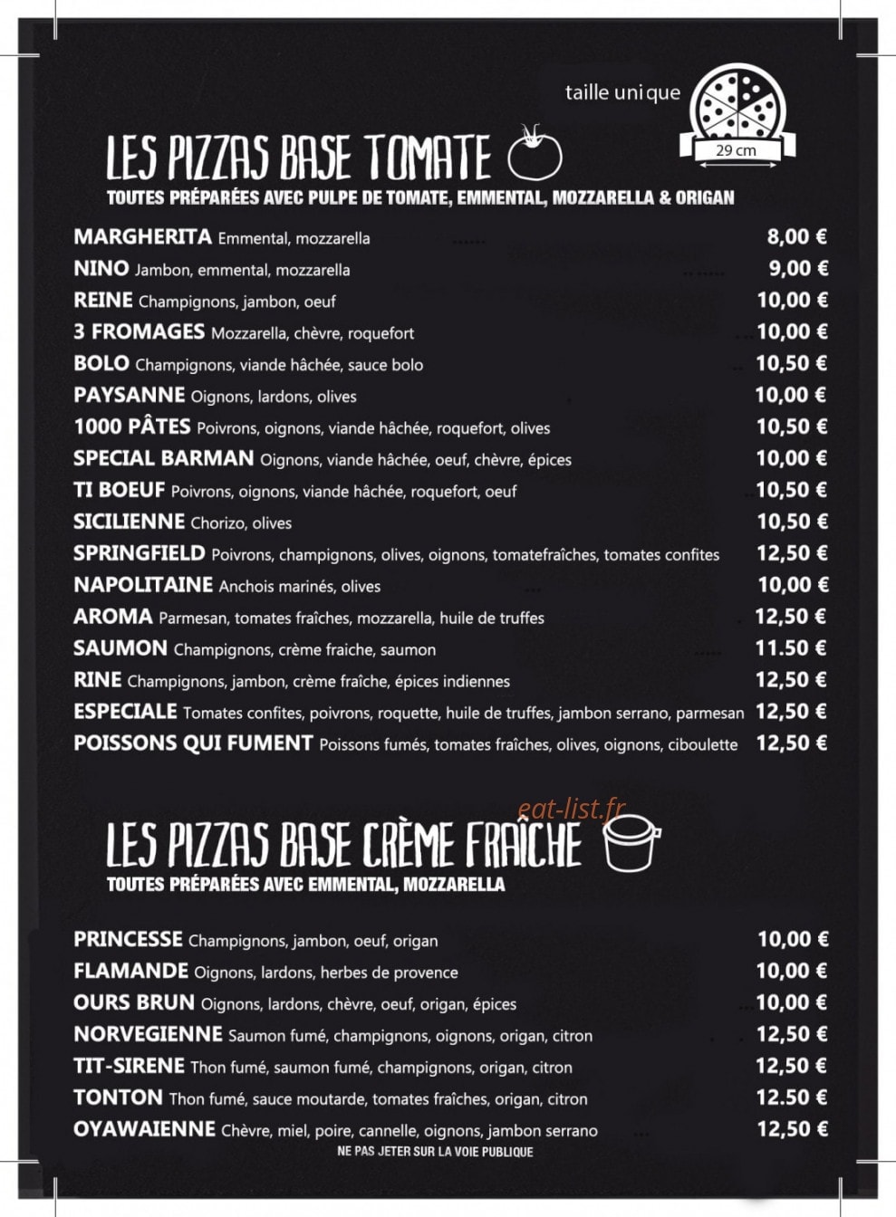 Le Mille Pates — carte page 5