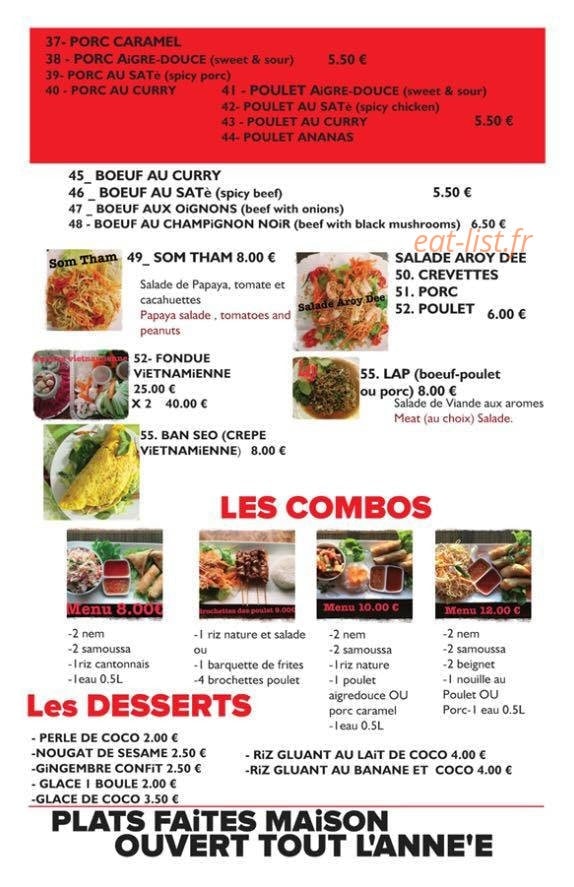 Aroy dee — carte page 3