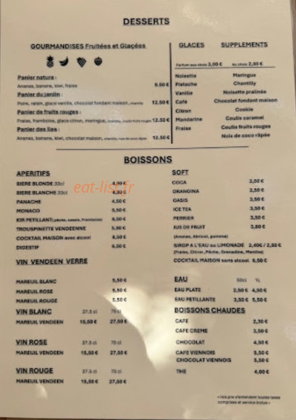 La Cabane des Pins — carte page 2