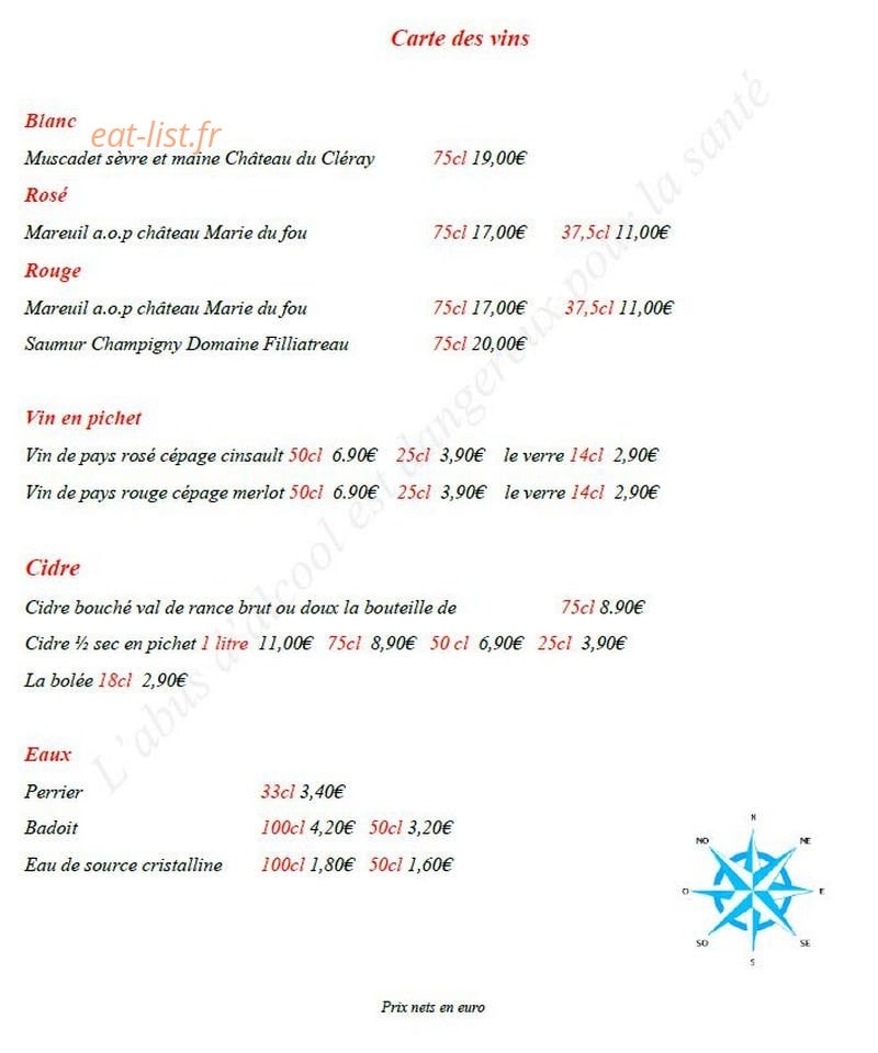 La rose des vents — carte page 6