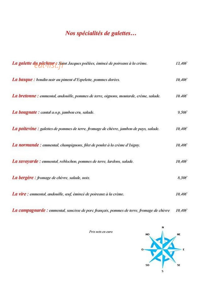 La rose des vents — carte page 1