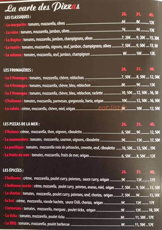 La pâte à pizz' — carte page 1