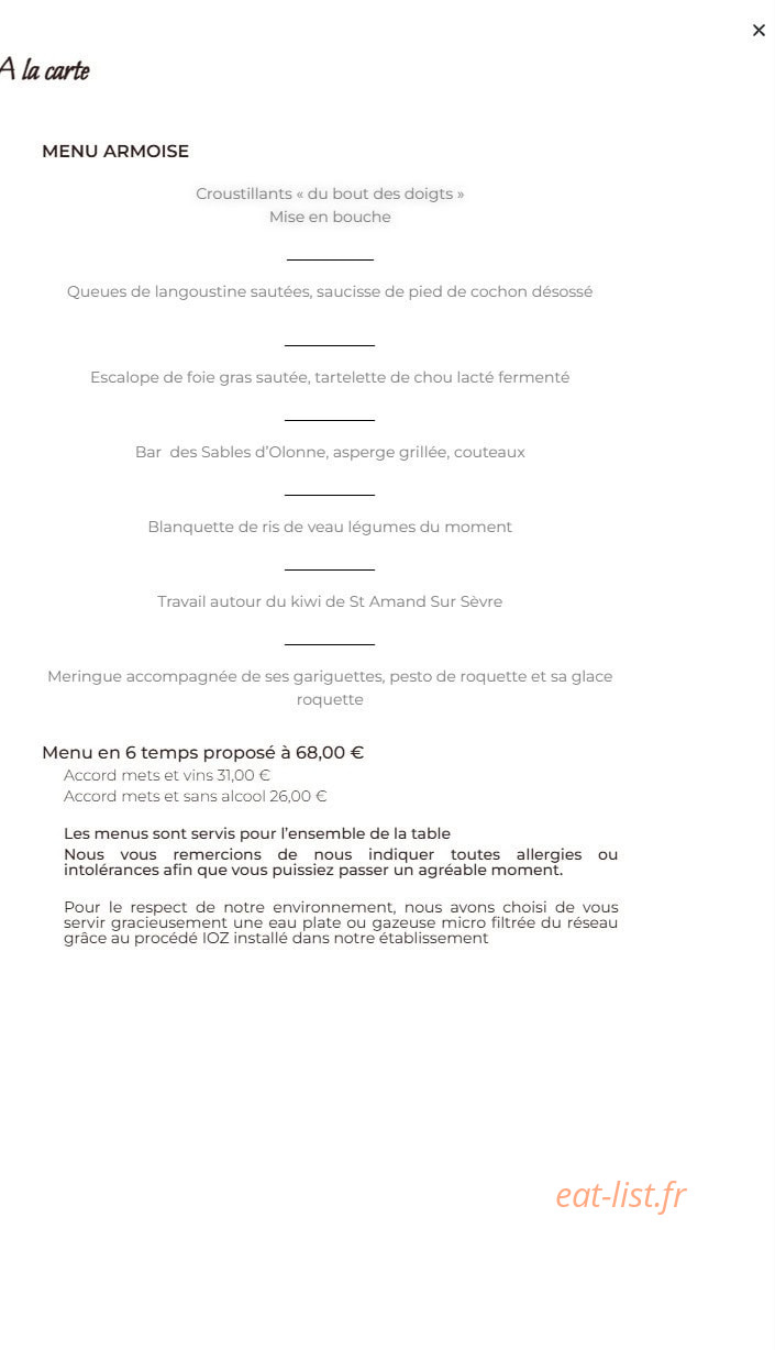 Auberge du Donjon — carte page 2