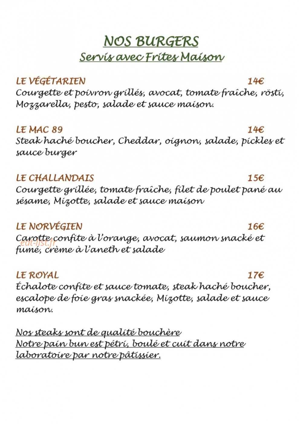 La Bastide — carte page 3