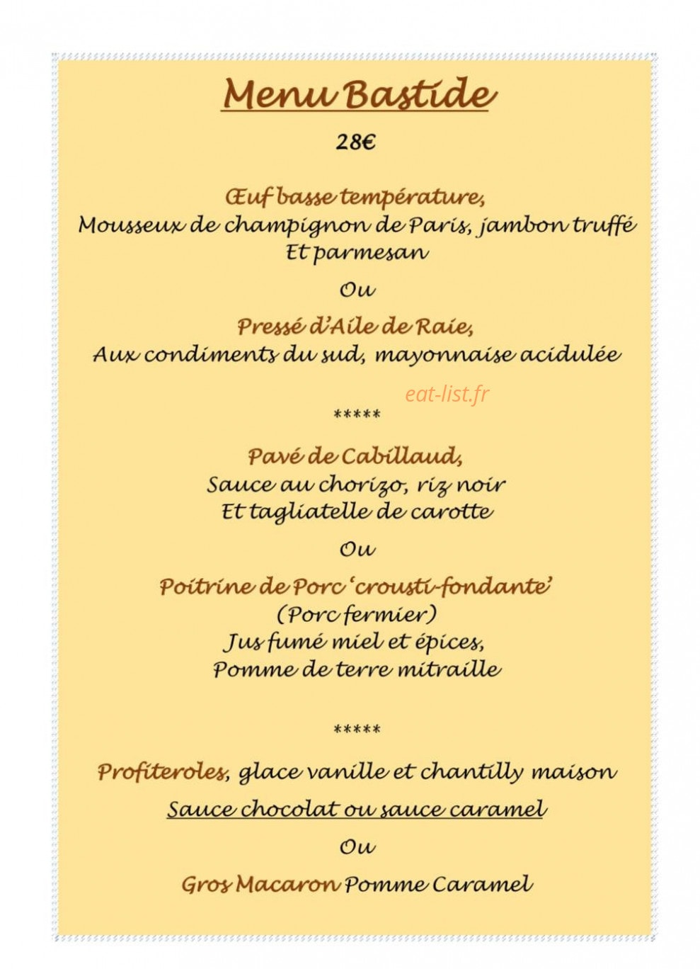 La Bastide — carte page 4